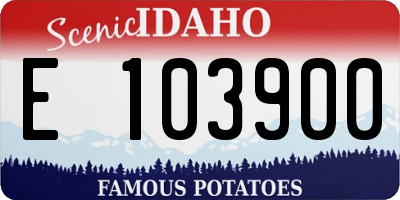 ID license plate E103900