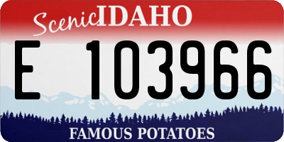 ID license plate E103966