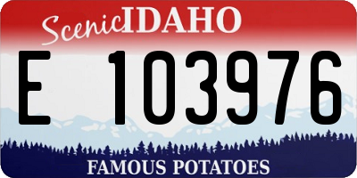 ID license plate E103976