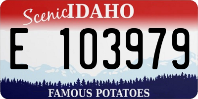 ID license plate E103979