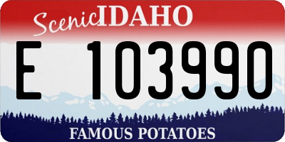 ID license plate E103990