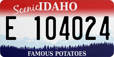 ID license plate E104024