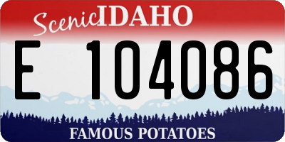 ID license plate E104086
