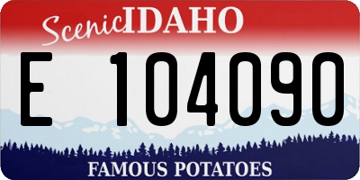 ID license plate E104090