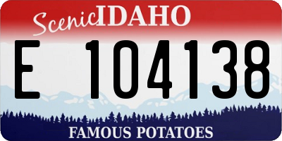 ID license plate E104138