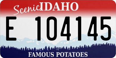 ID license plate E104145