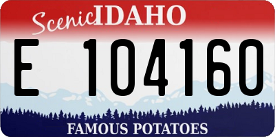 ID license plate E104160