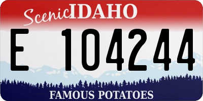 ID license plate E104244