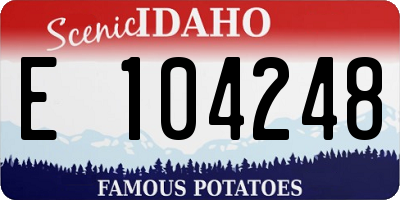 ID license plate E104248
