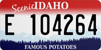 ID license plate E104264