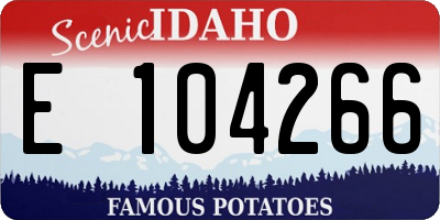 ID license plate E104266