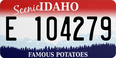 ID license plate E104279