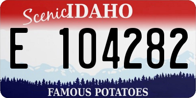 ID license plate E104282
