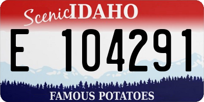 ID license plate E104291