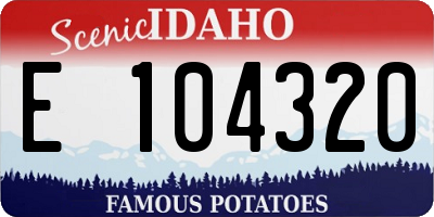 ID license plate E104320