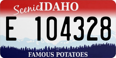 ID license plate E104328
