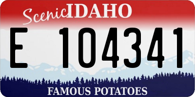 ID license plate E104341