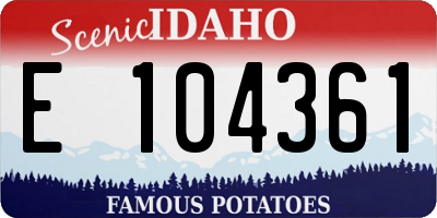 ID license plate E104361