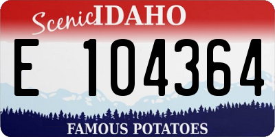 ID license plate E104364