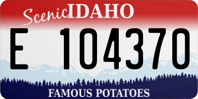 ID license plate E104370