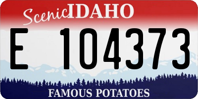 ID license plate E104373