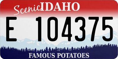 ID license plate E104375
