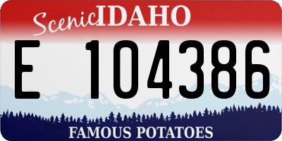 ID license plate E104386
