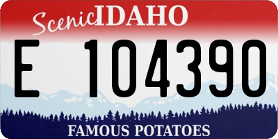 ID license plate E104390