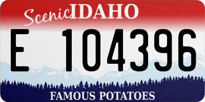 ID license plate E104396