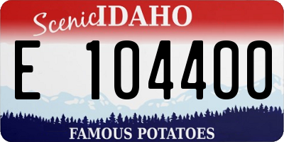 ID license plate E104400
