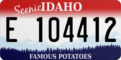 ID license plate E104412