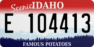 ID license plate E104413