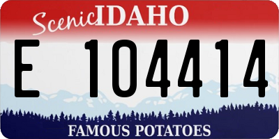 ID license plate E104414
