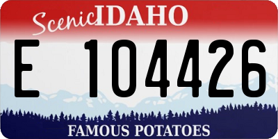 ID license plate E104426