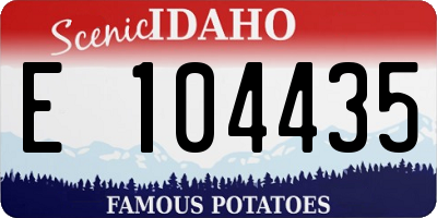 ID license plate E104435