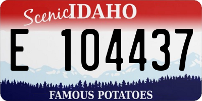 ID license plate E104437
