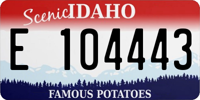 ID license plate E104443