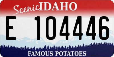 ID license plate E104446