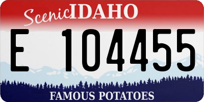 ID license plate E104455