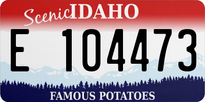 ID license plate E104473