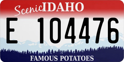 ID license plate E104476