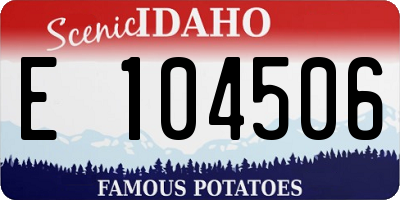 ID license plate E104506