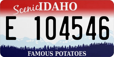 ID license plate E104546