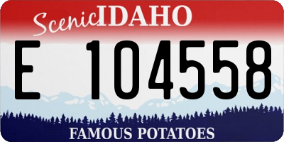 ID license plate E104558