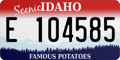 ID license plate E104585