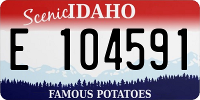 ID license plate E104591