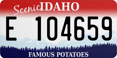 ID license plate E104659