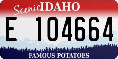ID license plate E104664