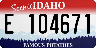 ID license plate E104671