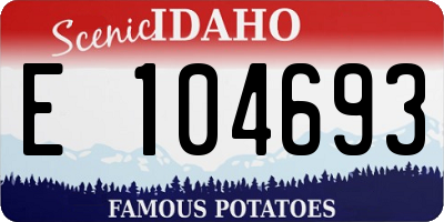 ID license plate E104693